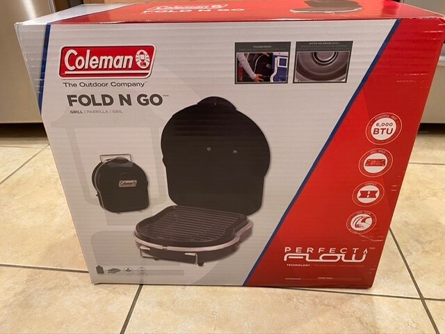 coleman fold up bbq