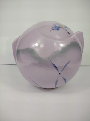 Original Barbara Baatz USA Pottery Vase Ceramic Hand Painted Signed Mcm artdeco 