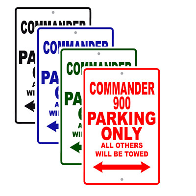 Commander 900 Parking Only Aircraft Reserved Parking Notice Aluminum Metal Sign