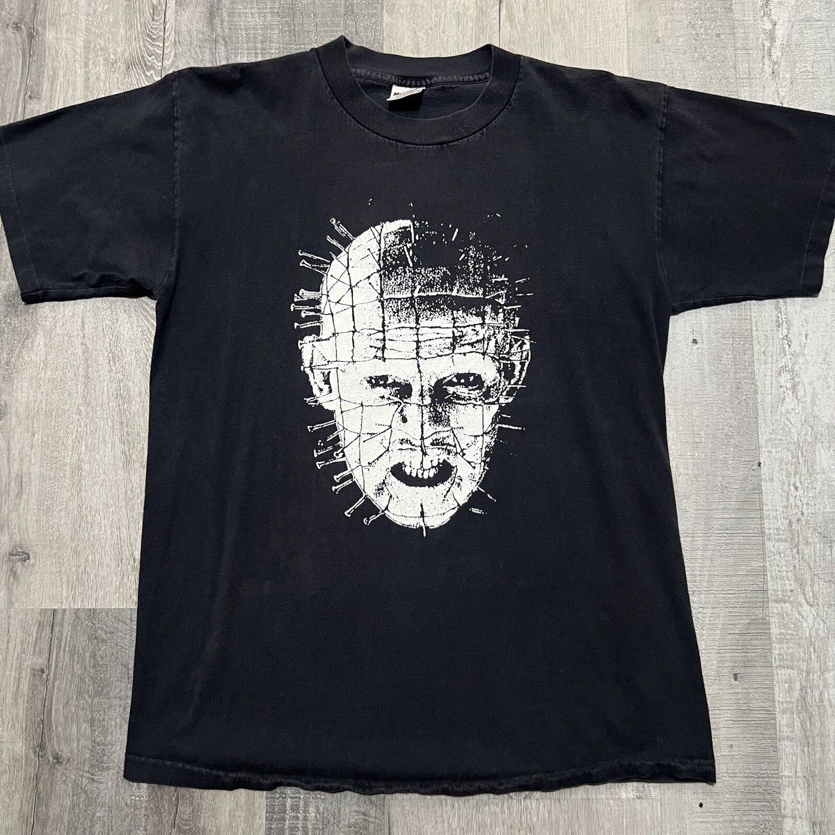 VTG Clive Barker Hellraiser Black Pin Head Big Face 90s Horror 