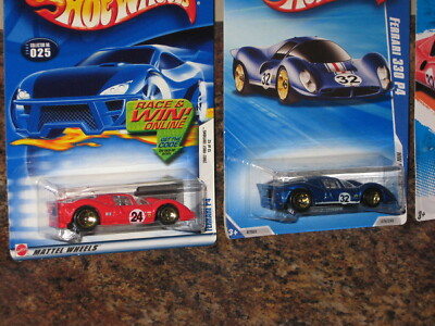 Hot Wheels Nice Lot of 3 1967 Ferrari 330 P4 Variation Red Blue