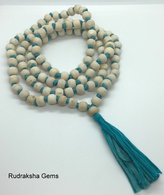 TULSI TULASI Fair Trade MANTRA BASILIKUM BUDDHA HOLZ MALA JUZU PERLE 108 MEDITATION