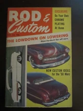 Rod & Custom Magazine April 1958 Lowdown on Lowering '50 Merc (AJ)