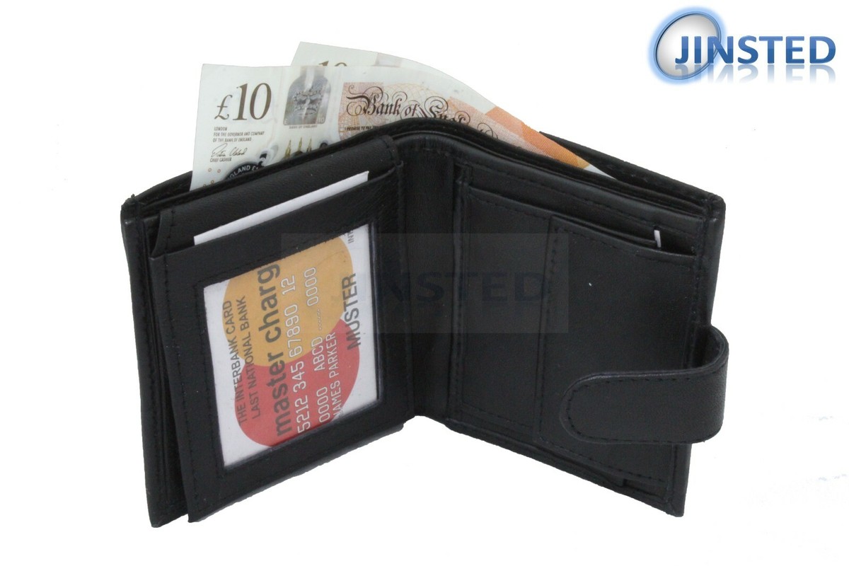 Luxury Small Leather Wallet Compact 7 Card and Coin section RFID