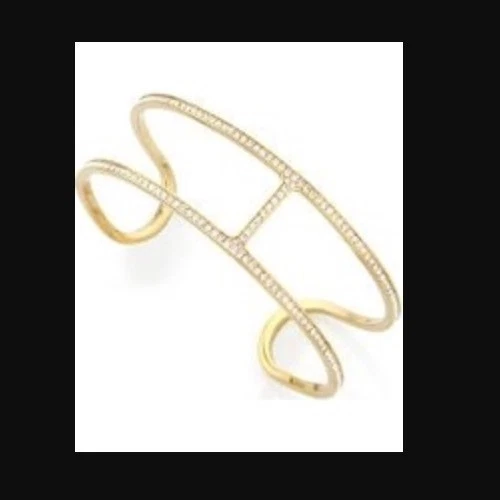 BRACCIALE BRACCIALE MICHAEL KORS Heritage MARITTIMO TONO ORO PAVÈ CRISTALLO NUOVO CON ETICHETTE $135