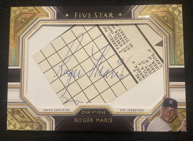 2019 Topps Five Star ROGER MARIS AUTO 1/1 Cut Signature Legends Autograph SP SSP