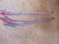 Handmade Dread Locks Fairy Braids Hair Clip Set 2 Pink Purple Turquoise