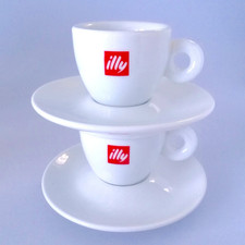 2 Tazzine Illy cups - espresso - logo  classico illy collection bar
