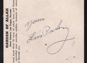 ELVIS PRESLEY PSA/DNA CERTIFIED AUTHENTIC SIGNED LAS VEGAS POSTCARD AUTOGRAPHED