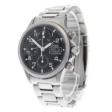 Sinn 356 Flieger Chronograph Day Date Automatic Men's Watch Black Dial Size 39mm