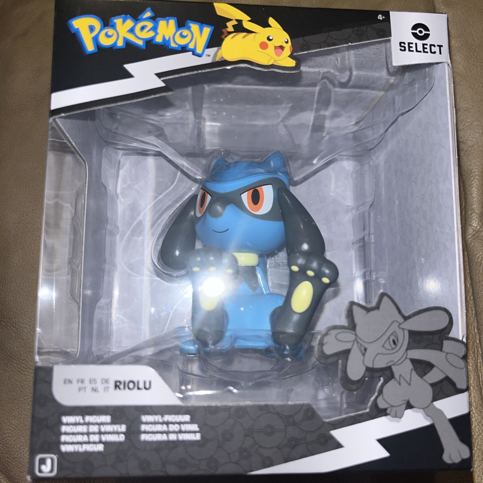 New Pokemon Action Figure Select Riolu 4" 2025 Series 4 Factory Sealed Jazwares