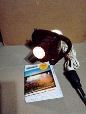 VINTAGE SAWYER'S VIEW-MASTER JR PROJECTOR - DARK RED-TESTED WORKING-NEW BULB.