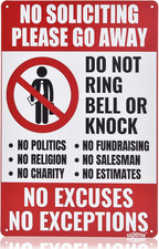 No Soliciting Sign for House,No Soliciting Signs for Home Do Not Knock Please Do