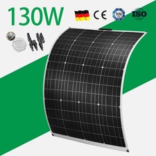 130W Flexible Mono Solar Panel 12V for Caravan RV Boat Camper Van Shed Marine UK