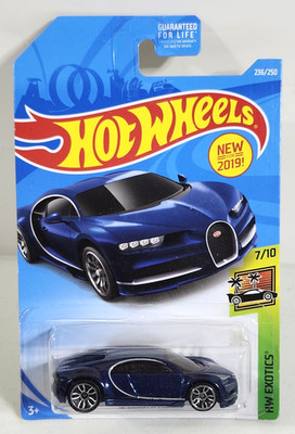 Hot Wheels '16 Bugatti Chiron HW Exotics Blue Car 1/64 Toy Vehicle NEW