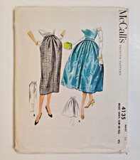 McCall's 4135 Full Slim Sewing Pattern Ladies 28" 16 UC VTG 50's Straight Flare