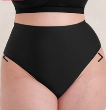 Truekind By Shapermint Seamless Stretch Mid Waist Thong Size 0-14 Black