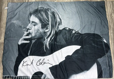 Kurt Cobain Nirvana The End Of Music Polyester Flag Poster Made in Italy 41x31