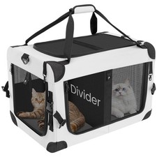 Extra Large Cat Carrier for 2 Cats with Divider, Double Soft-Sided Pet Carrie...