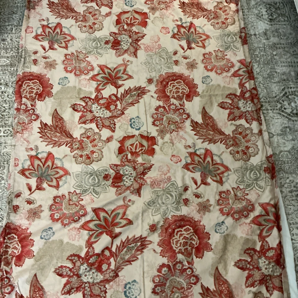 2 PAINÉIS JACOBINOS VERMELHOS CELEIRO FLORAL CINDY CRAWFORD ROUGE 79 X39 Grannycore - Imagem 2 de 4