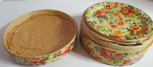 Set of 8 Occupied Japan Round Coasters Chintz Pattern in Round Jar Container - Picture 4 of 8