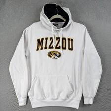 Missouri Tigers Hoodie MENS Small Colosseum White Pullover Sweatshirt Mizzou