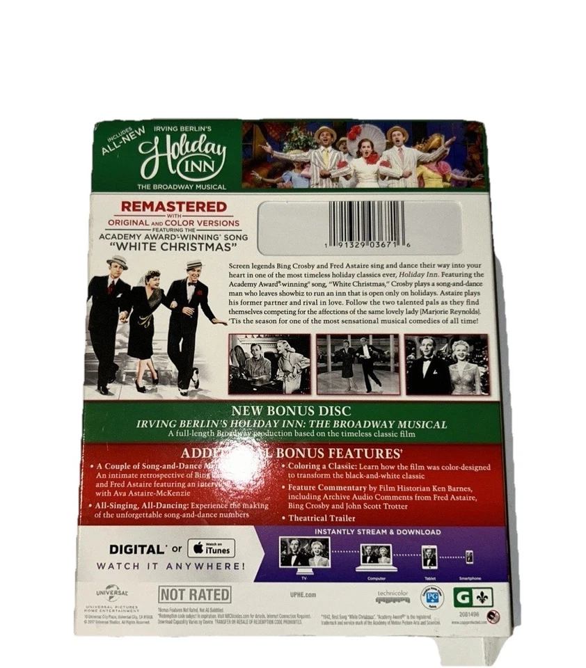 * New {Blu-Ray} ‘Holiday Inn’ 75th Anniversary Color Version & Broadway Musical - Image 3 of 3