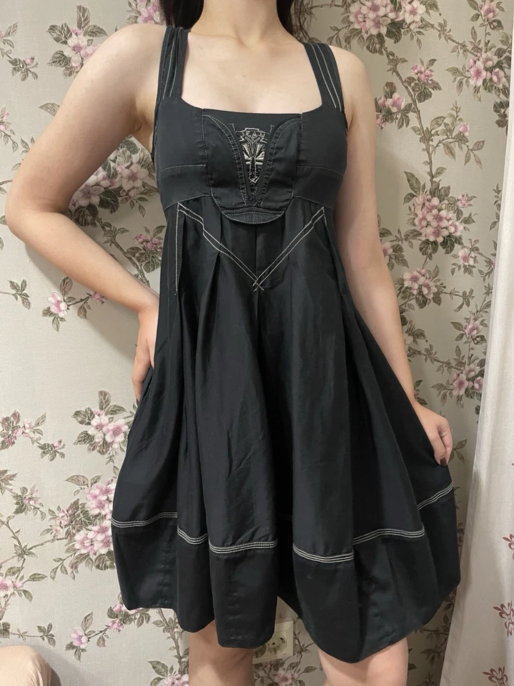 Le Jean Marithe Francois Girbaud Y2K Sundress Luxury Dress Avantgarde Rare - Image 3 of 4