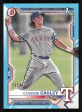 2021 Bowman Draft Sky Blue #BD192 Cameron Cauley /499