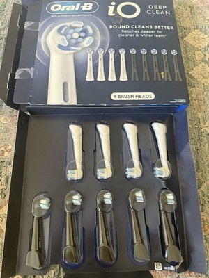 NEW Oral B Replacement Brush Heads iO Deep Clean Round 9 Pack Open Box!!