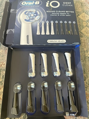 #ad #ad NEW Oral B Replacement Brush Heads iO Deep Clean Round 9 Pack Open Box $21.99