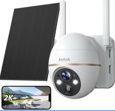 2K Solar Security Camera with Spotlight 360  View Wireless Audio Outdoor Camera
