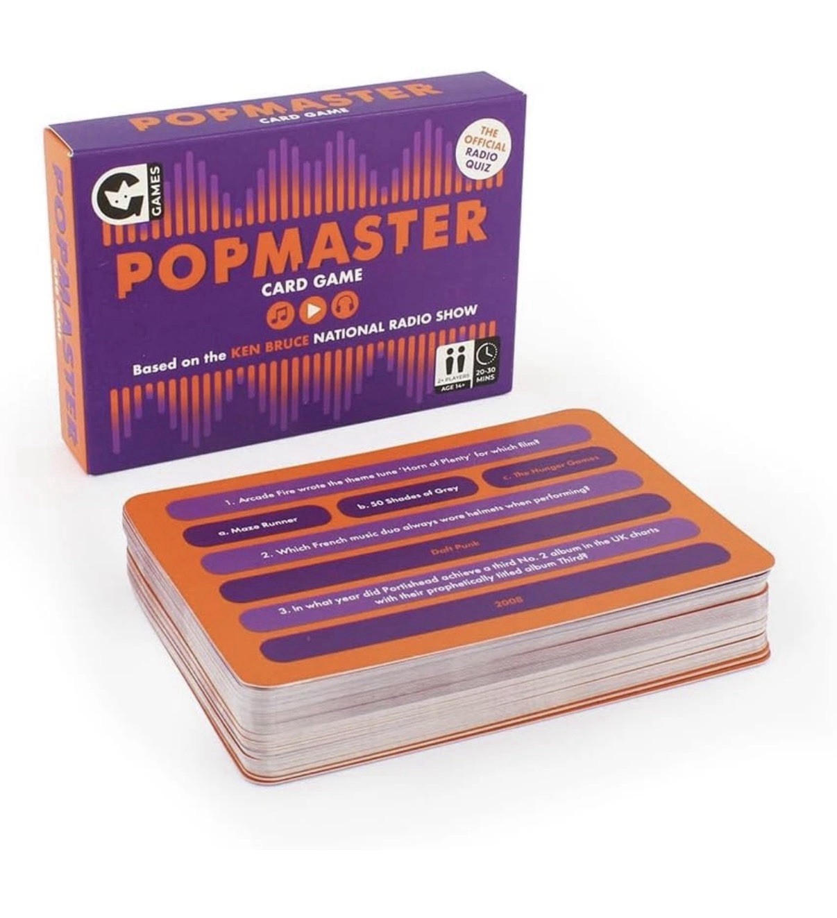 Popmaster Card Game Boardgame Based On Ken Bruce Radio Show Christmas Gift