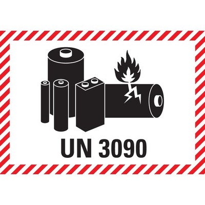 Dreifke  Verpackungskennzeichen UN-Nummer 3090, Haftpapier, permanent, 100x70mm