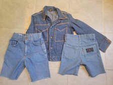 Vintage Levi's Orange Tab Boys Kids Denim Cutoff Denim Jeans Mann Jacket
