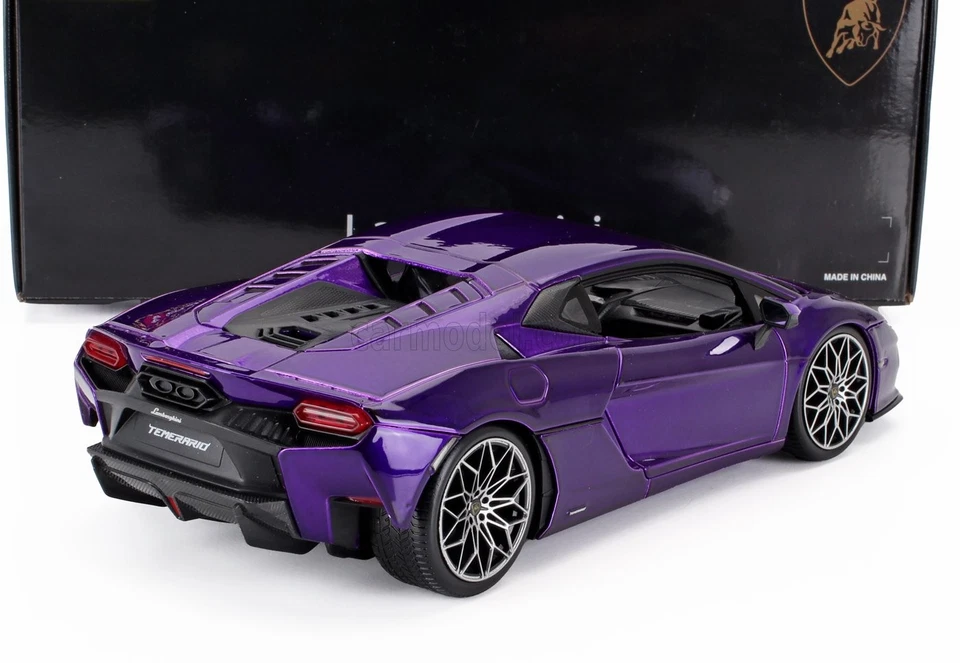 MODELLINO AUTO STATICO BURAGO LAMBORGHINI TEMERARIO 2024 VIOLA SCALA 1/18 - Immagine 2 di 4