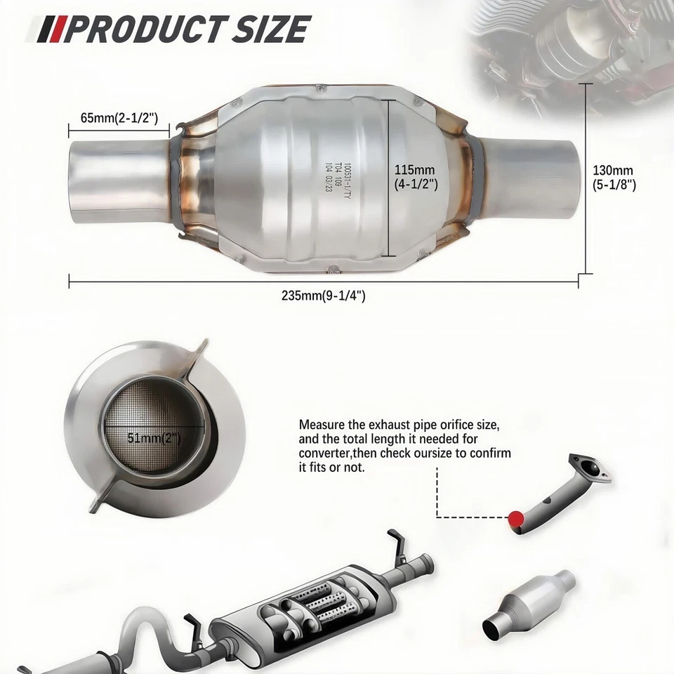 High Flow Inlet/Outlet Catalytic Converter for Mercedes-Benz Models (1907-2022) - Image 2 of 4