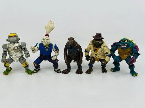 Lot of 5 Vintage Teenage Mutant Ninja Turtles Action Figures