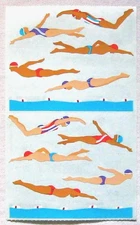 Mrs Grossman Vintage 4x6 inch 'Swimmers' Sticker Sheet (Retired)