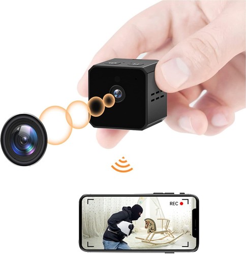 Hidden Camera Spy Camera, WiFi Security Nanny Cam, Mini Home Indoor black