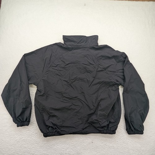 Swingster Jacket Mens Medium USA Stanley Door Systems Windbreaker Black Retro - Picture 4 of 8
