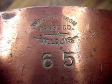 Antique Copper 13 1/2” SAUTE FRY PAN SKILLET Wrought Iron Range Co St Louis Mo +