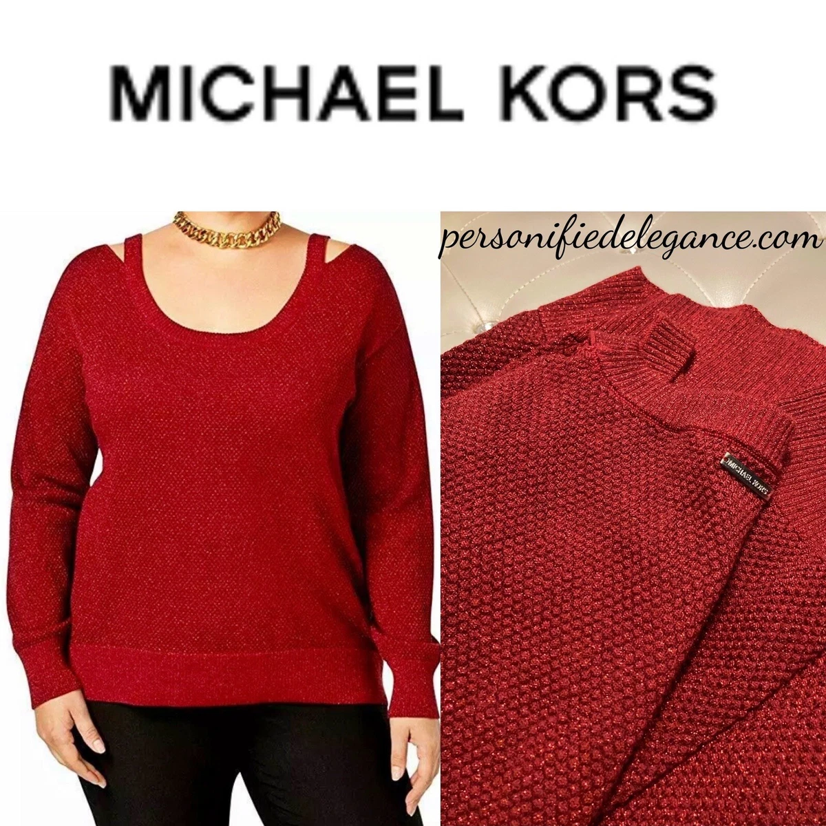 Michael kors sales red sweater