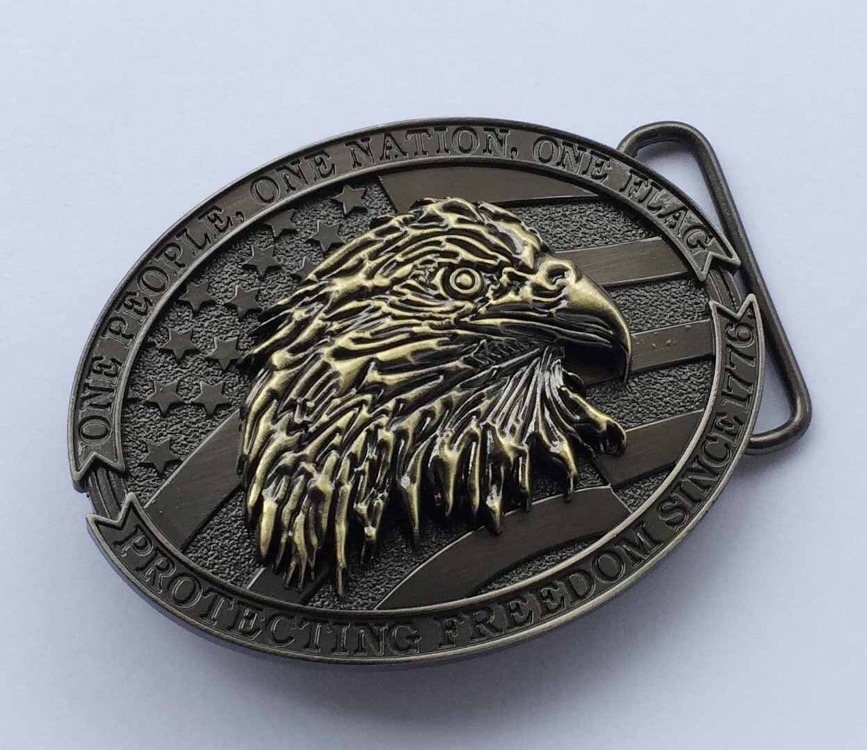 Western Belt Buckle for Men Women Cowboy Rodeo Vintage Style Wear American Eagle