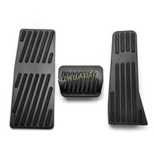 Black Aluminium Car Footrest Gas Brake Pedal Cover For 2019-23 Mazda 3 CX30 CX50
