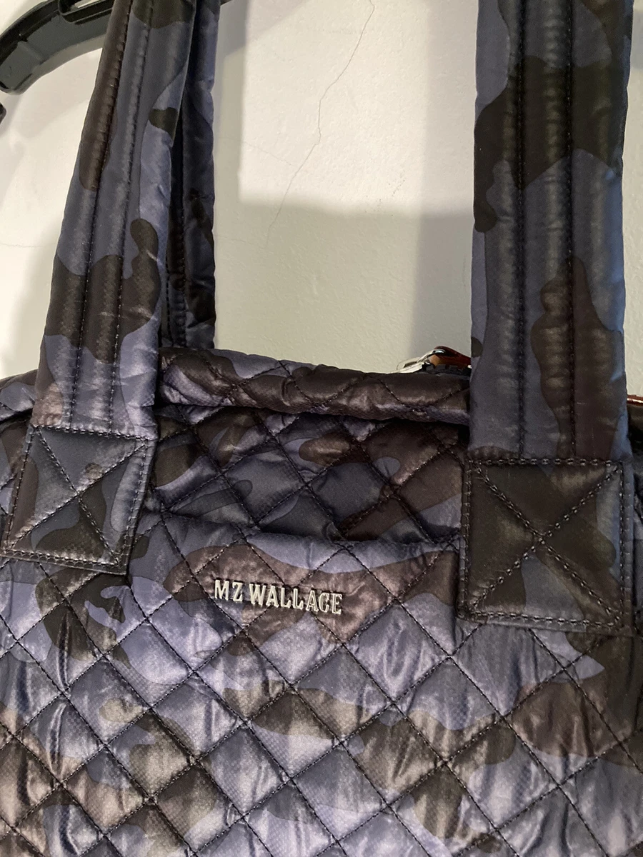 MZ Wallace NY ~ DBC Dark Blue Camo JJ Small Duffel & Crossbody Bag Purse