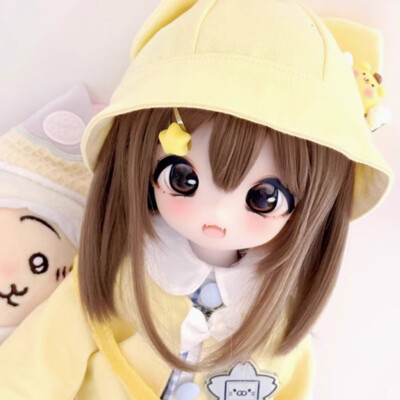 1/4 BJD Doll Joints Lovely Cartoon Girl Bare Doll Eyes Face Makeup Handmade Gift