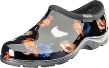 Classic Chicken Black Print Women's Sloggers Clogs Waterproof Garden Shoes