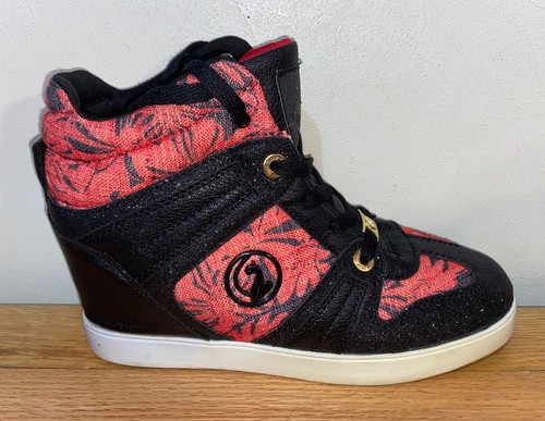 🌺Baby Phat Women Glitter Sparkle Black/Red Fashion Sneaker Shoes Size 9.5 - Picture 5 of 9