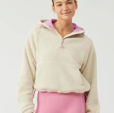 Outdoor Voices Women's PrimoFleece Pullover Cream Different Size